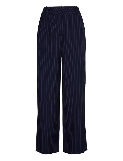 Se NORR Neo Pinstripe Pants NORR Navy ved Booztlet