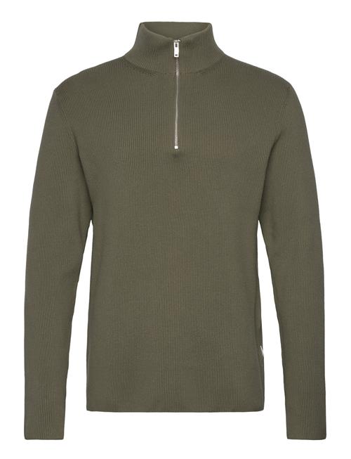 Half Zip Rib Knit Lindbergh Green