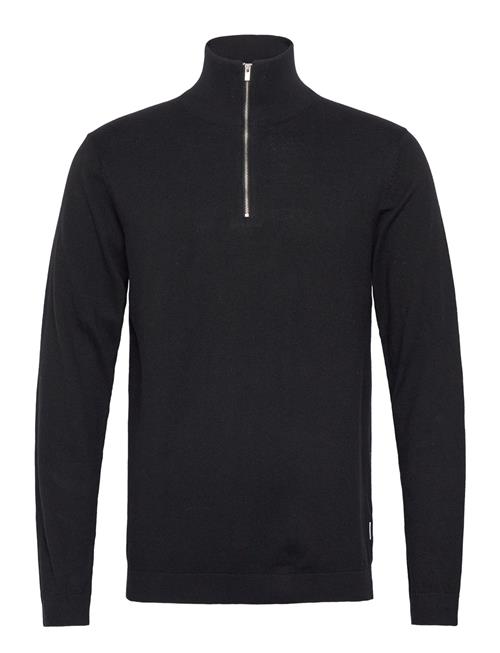 Se Lindbergh 100% Recycle Knit Half Zip Lindbergh Black ved Booztlet