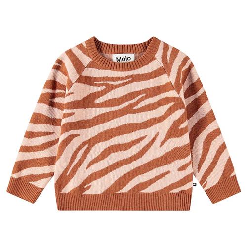 Se Molo Gilby Strikket Baby Sweater Zebra | Rød | 80 cm ved Babyshop