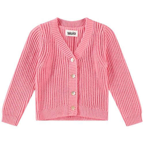 Se Molo Gisella Cardigan Flamingo Plume | Lyserød | 92 cm ved Babyshop