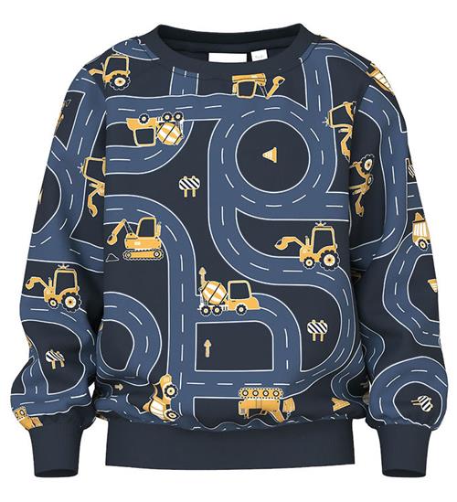 Name It Name It Sweatshirt - NmmVifelix - Dark Sapphire m. Vejbaner