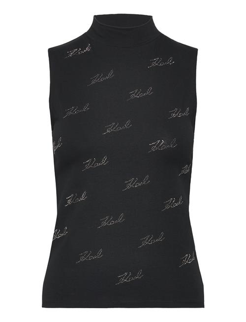 Karl Lagerfeld Sleevless Rhinest Top Karl Lagerfeld Black