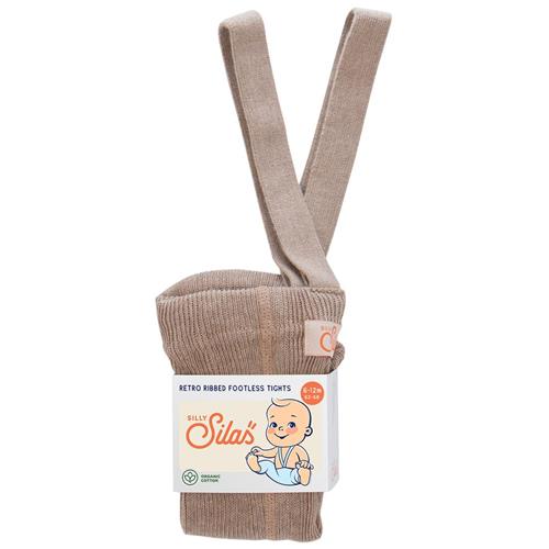 Se Silly Silas GOTS Fodsløse strømpebukser Peanut Blend | Beige | 1-2 years ved Babyshop