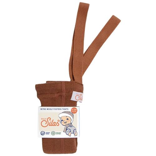 Se Silly Silas Wooly Fodsløse Strømpebukser Ginger | Orange | 3-4 years ved Babyshop