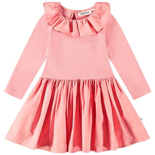 Se Molo GOTS Crystala Kjole Flamingo Plume | Lyserød | 74 cm ved Babyshop