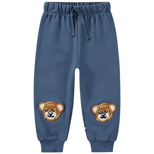 Se Molo GOTS Simeon Joggingbukser Teddy Friend | Blå | 86 cm ved Babyshop