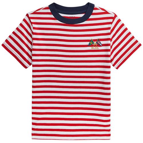 Ralph Lauren Stribet T-shirt Rød | Rød | 109-116 cm