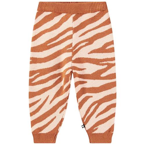 Se Molo Sol Strikkede Bukser Zebra | Rød | 62 cm ved Babyshop