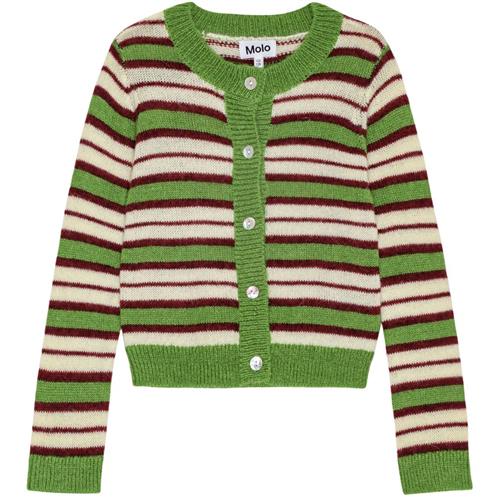 Se Molo Geraldine Cardigan Dream Stripes | Grønn | 134/140 cm ved Babyshop