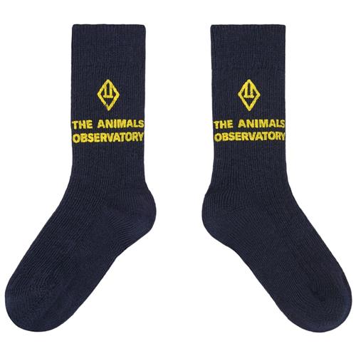 Se The Animals Observatory Worm Babysok Dybblå 12-18 months  Blå  12-18 måneder  unisex ved Babyshop