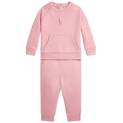 Ralph Lauren Baby-sæt Med Sweatshirt Og Joggingbukser Tickled Pink | Lyserød | 18 months