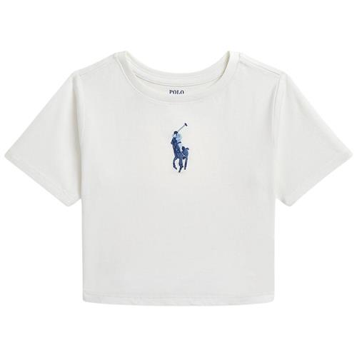 Se Ralph Lauren Logo T-shirt Deckwash White | Hvid | 88-93 cm ved Babyshop