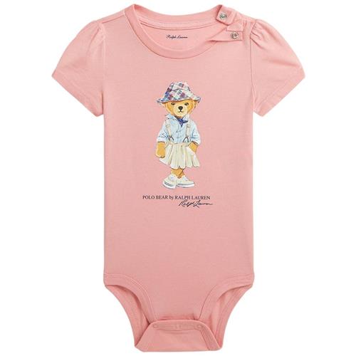 Se Ralph Lauren Logo Babybody Tickled Pink | Lyserød | 3 months ved Babyshop