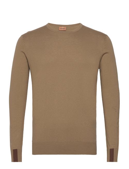 Se Mos Mosh Gallery Adam Supima O-Neck Knit Mos Mosh Gallery Brown ved Booztlet