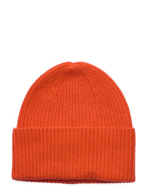 Se Davida Cashmere Fold Rib Cap Davida Cashmere Orange ved Booztlet