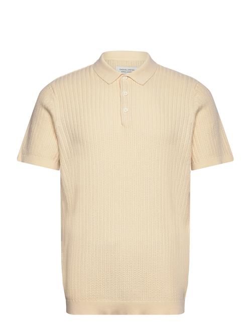 Se Casual Friday Cfkarl Structured Knit Polo Casual Friday Beige ved Booztlet