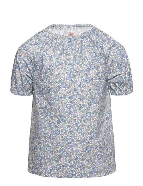 Huttelihut Blouse Ss In Liberty Fabric Huttelihut Blue