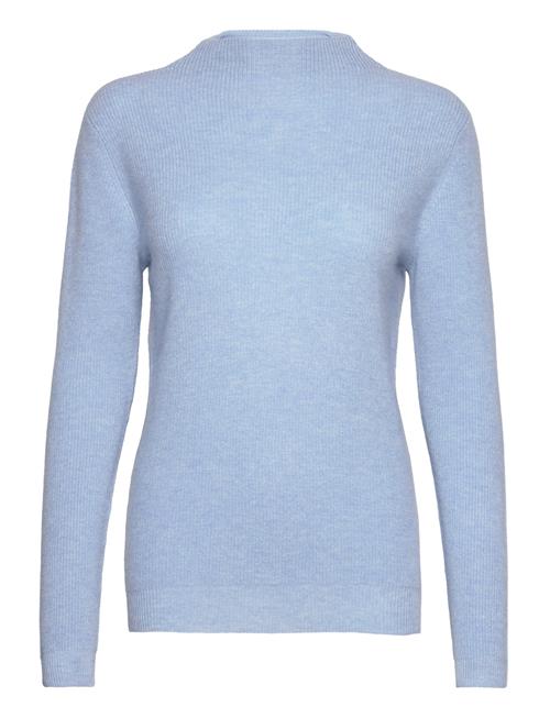 Davida Cashmere Rib Funnel Neck Sweater Davida Cashmere Blue