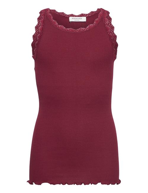 Se Rosemunde Kids Beatha Silk Top W/ Lace Rosemunde Kids Burgundy ved Booztlet