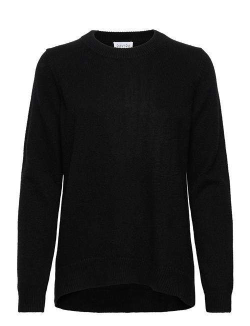 Se Davida Cashmere Straight O-Neck Sweater Davida Cashmere Black ved Booztlet