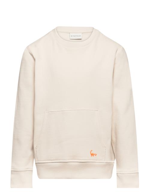 Se Tom Tailor Pocket Sweatshirt Tom Tailor Cream ved Booztlet