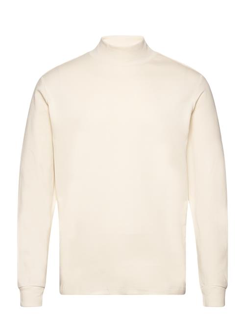 Se Mango Perkins Neck Long-Sleeved T-Shirt Mango Cream ved Booztlet