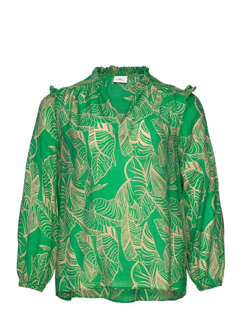 ONLY Carmakoma Carbetsey L/S Frill Top Aop ONLY Carmakoma Green