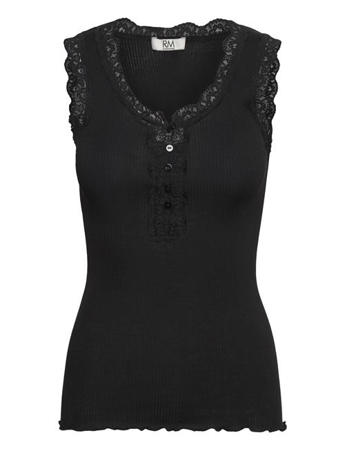 Se RM By Rosemunde Rmwbalta Modal Sl Lace Placket Top RM By Rosemunde Black ved Booztlet