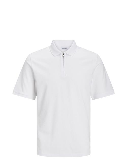 Jack & Jones Jjemac Zip Ss Polo Sn Jack & J S White