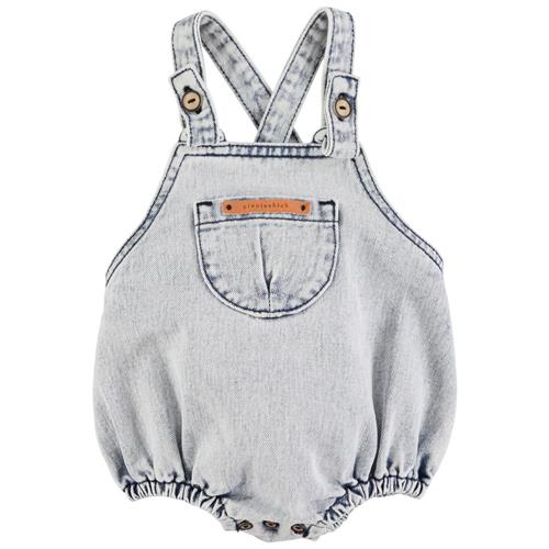 Piupiuchick Romper Washed Light Blue Denim | Blå | 24 months