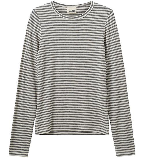 Sofie Schnoor Bluse - Rib - Petricia - Grey Striped