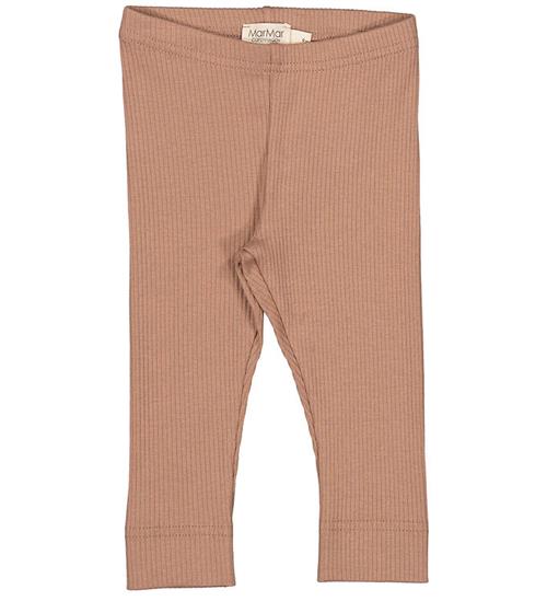 Se MarMar Leggings - Rib - Modal - Powder Taupe ved KidsWorld