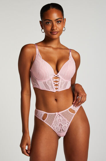 Se Hunkemöller Brasiliansk trusse Sylvie pink ved Hunkemøller