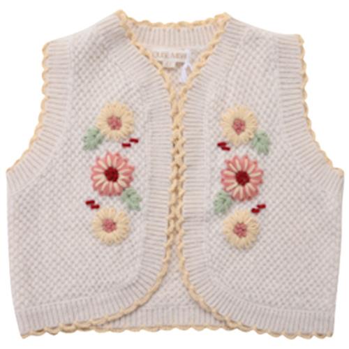 Louise Misha Sylna Strikket Vest Cremefarvet |  | 6 years