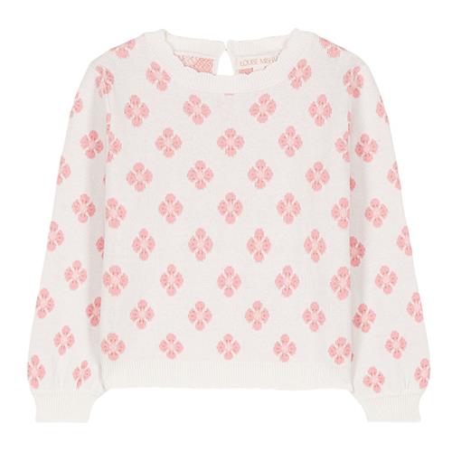 Se Louise Misha Alice Strikket Trøje Floral Jaqcuard | Lyserød | 4 years ved Babyshop