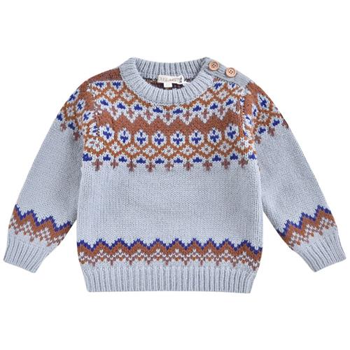 Louise Misha Lounis Strikket Baby Sweater Heather Gray | Grå | 18 months