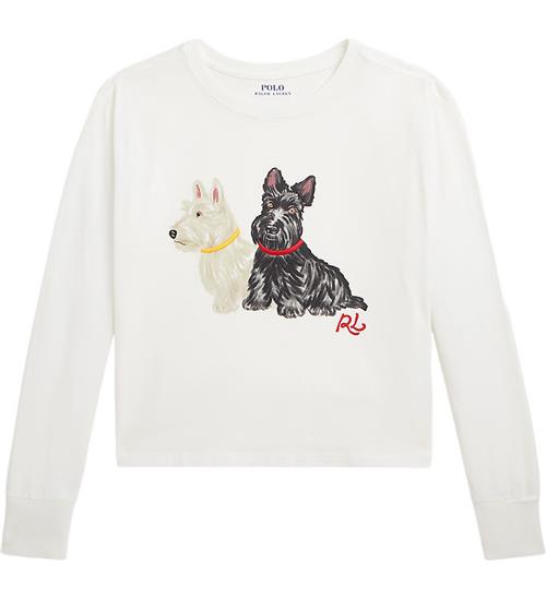 Polo Ralph Lauren Polo Ralph Lauren Bluse - Cropped - Hvid m. Hunde