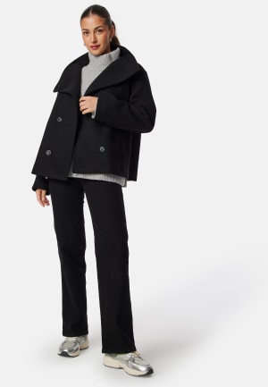 BUBBLEROOM Ava High Neck Short Coat Black 46