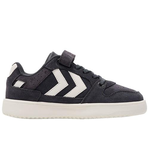 Se Hummel Hummel Sko - ST. Power Play Suede JR - Hvid/Sort/Obsidian ved KidsWorld