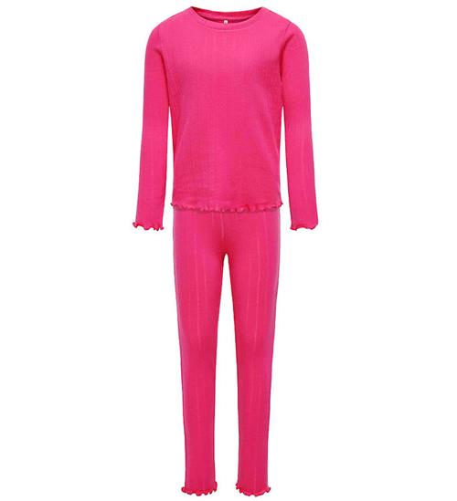 Kids Only Kids Only Loungewear SÃ¦t - Rib - KogMunte - Fuchsia Purple m. Hu