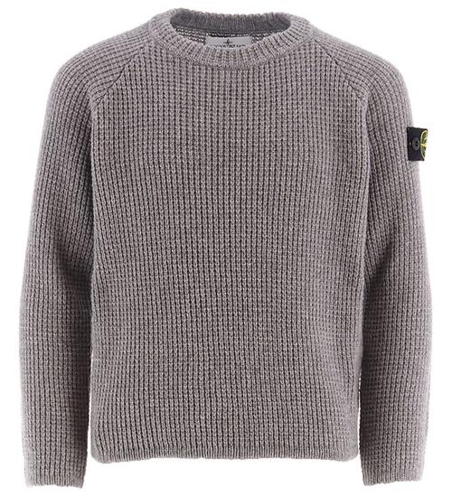 Se Stone Island Stone Island Bluse - Uld/Viskose - MÃ¸rkegrÃ¥meleret ved KidsWorld