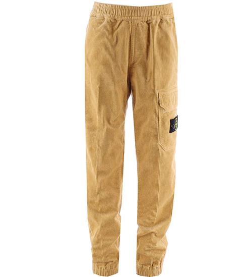 Se Stone Island FlÃ¸jlsbukser - Natural Beige ved KidsWorld