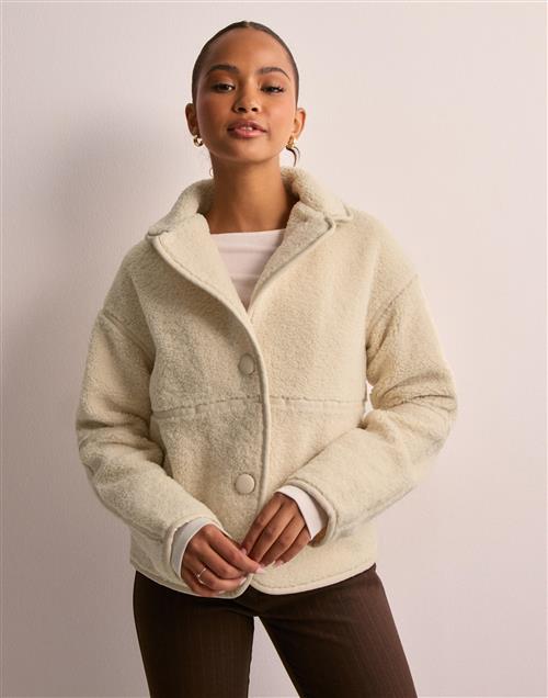 Nelly - Hvid - Shearling Jacket