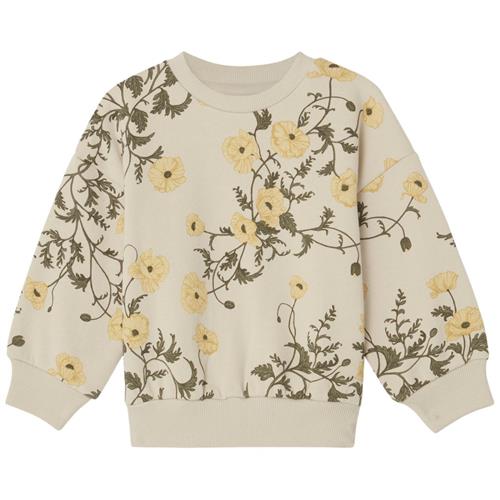 Se garbo&friends Blomstret Sweatshirt Flos | Grønn | 122/128 cm ved Babyshop