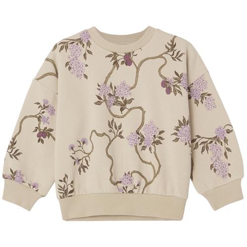 Se garbo&friends Blomstret Sweatshirt Tree of Life | Beige | 122/128 cm ved Babyshop