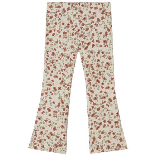 garbo&friends Mønstrete Ribbede Leggings Royal Cress | Rød | 122/128 cm