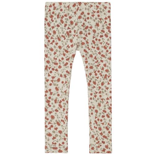 Se garbo&friends Mønstrete Ribbede Leggings Royal Cress | Rød | 122/128 cm ved Babyshop