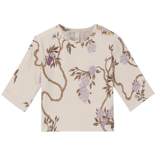 garbo&friends Blomstret Langærmet Baby T-shirt Tree of Life | Beige | 62/68 cm