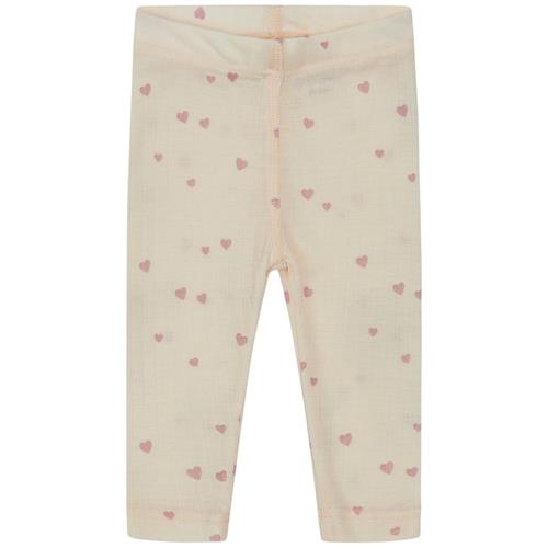 Se Hust&Claire Locel Mønstrete Leggings Ecru | Beige | 56 cm ved Babyshop